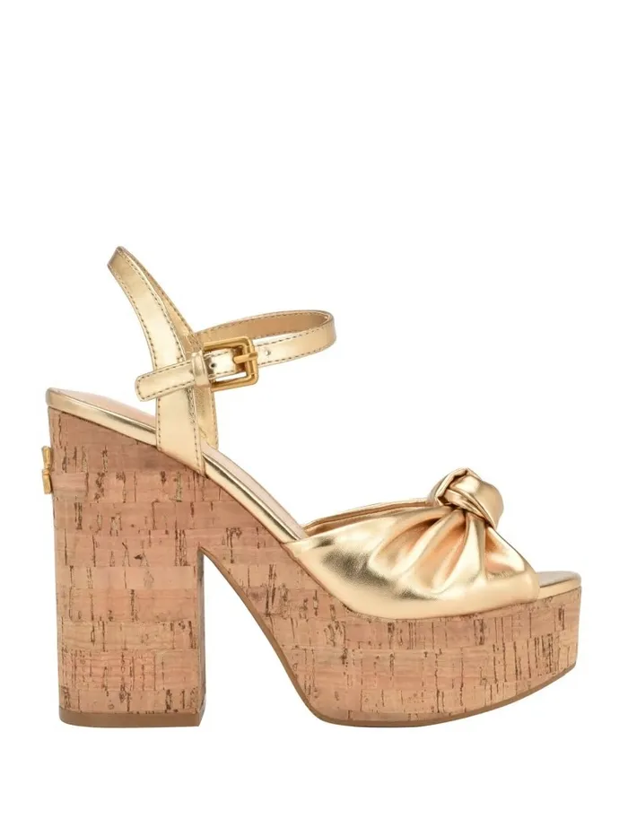 Women Heels GUESS Yipster Platform Heeled Sandals Gold Women Heels GUESS Yipster Platform Heeled Sandals Gold