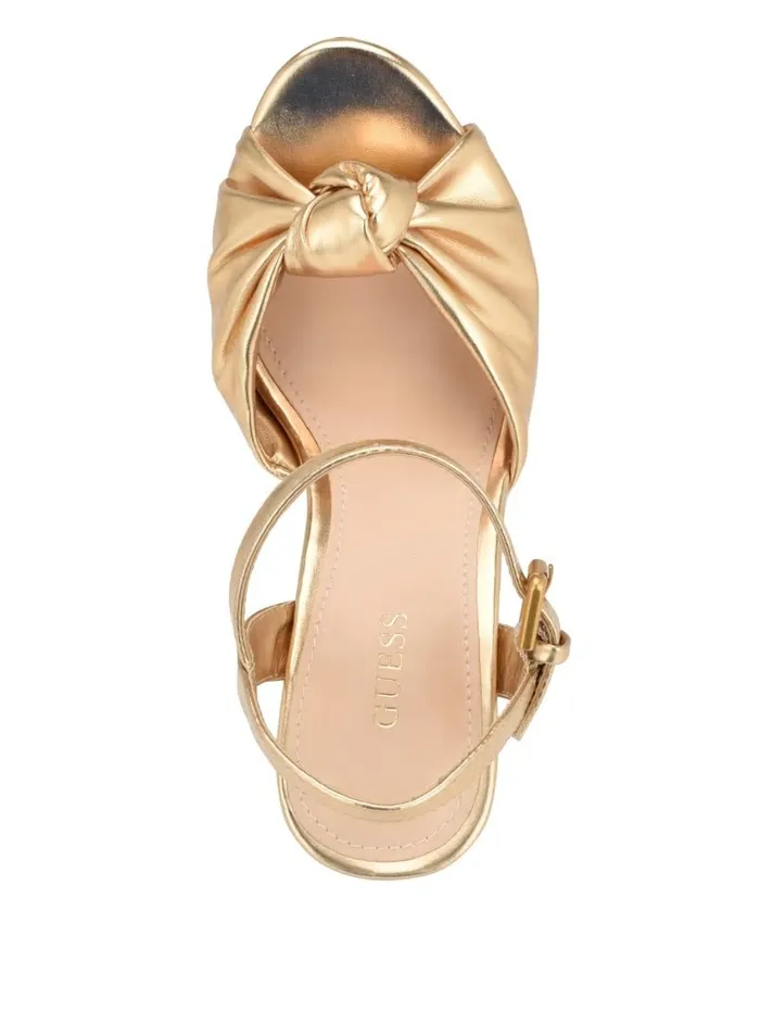 Women Heels GUESS Yipster Platform Heeled Sandals Gold Women Heels GUESS Yipster Platform Heeled Sandals Gold