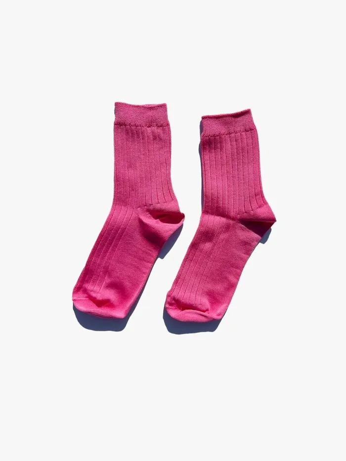 Women Her Socks Bright Pink Lisa Says Gah Socks