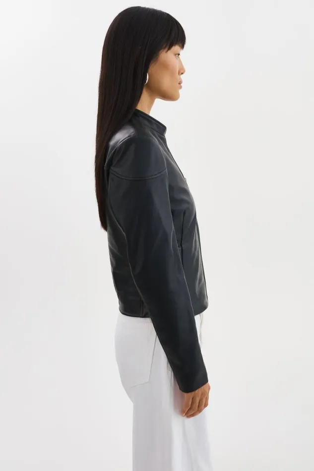 Women HIRA Fitted Leather Jacket Black LAMARQUE Leather Jackets Women HIRA Fitted Leather Jacket Black LAMARQUE Leather Jackets