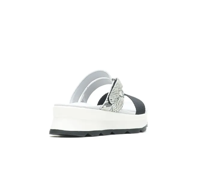 Women Hush Puppies Andi Slide Snake Leatherblack Sandals