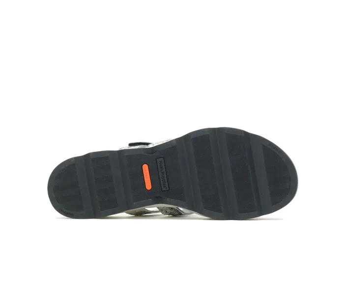 Women Hush Puppies Andi Slide Snake Leatherblack Sandals