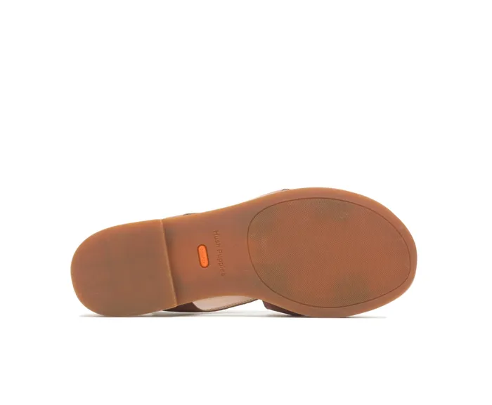 Women Hush Puppies Lilly Criss Cross Sandal Cognac Nubuck Sandals