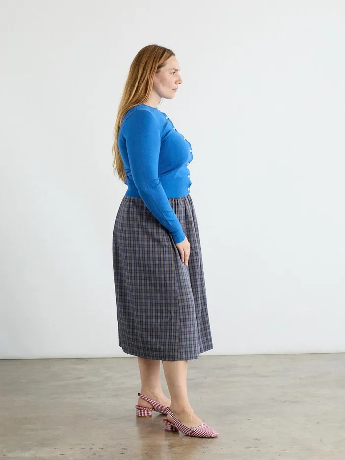 Women Irene Midi Skirt Grey Plaid Lisa Says Gah Skirts