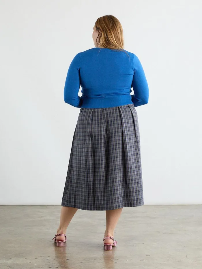 Women Irene Midi Skirt Grey Plaid Lisa Says Gah Skirts