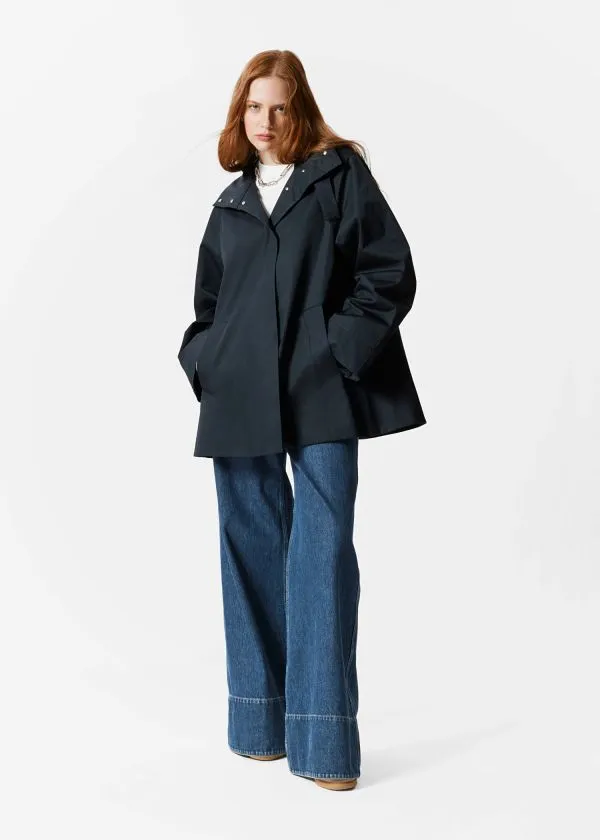 Women Jackets and Coats and Other Stories Aline FunnelNeck Jacket Dark Blue