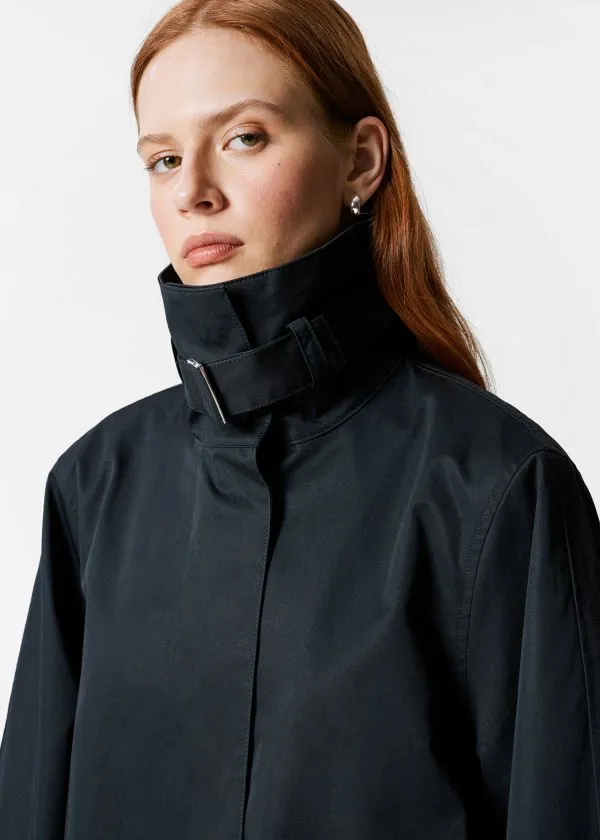Women Jackets and Coats and Other Stories Aline FunnelNeck Jacket Dark Blue
