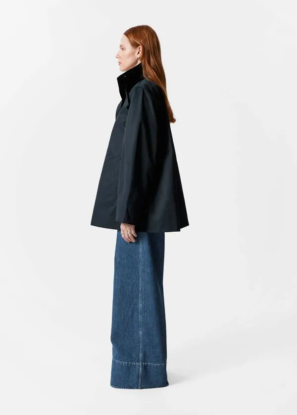 Women Jackets and Coats and Other Stories Aline FunnelNeck Jacket Dark Blue