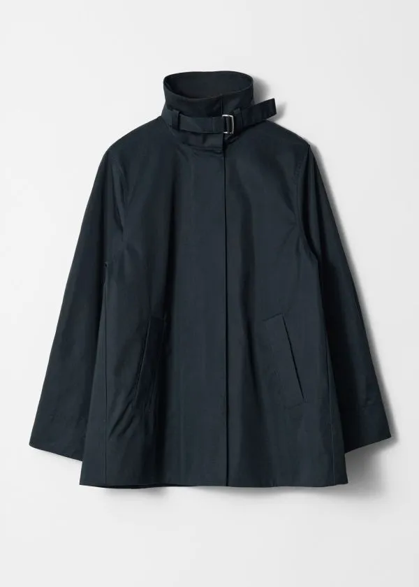 Women Jackets and Coats and Other Stories Aline FunnelNeck Jacket Dark Blue