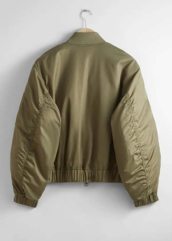 Women Jackets and Coats and Other Stories Boxy ZipUp Jacket Khaki
