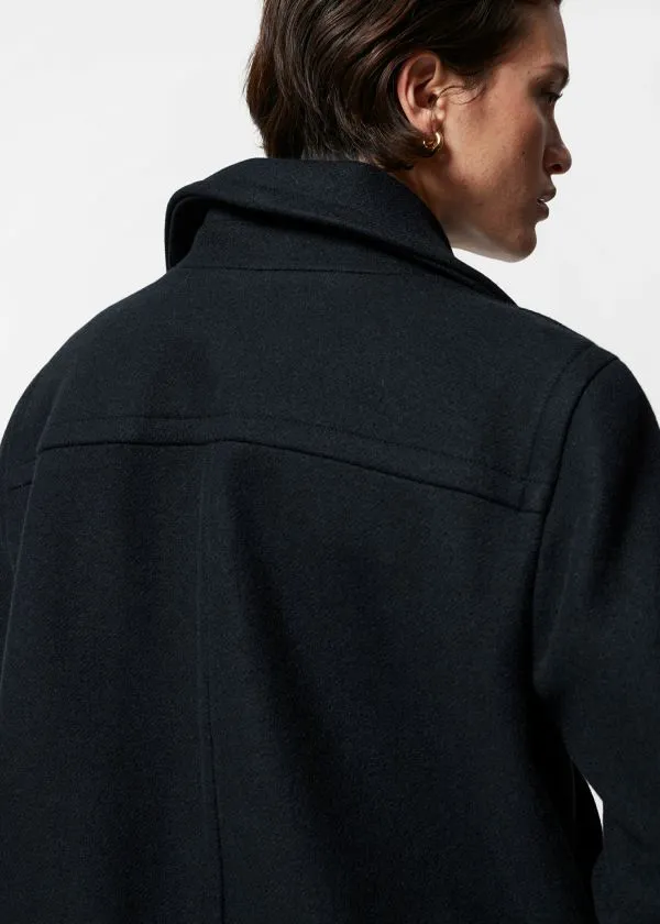 Women Jackets and Coats and Other Stories Tailored Wool Pea Coat Navy