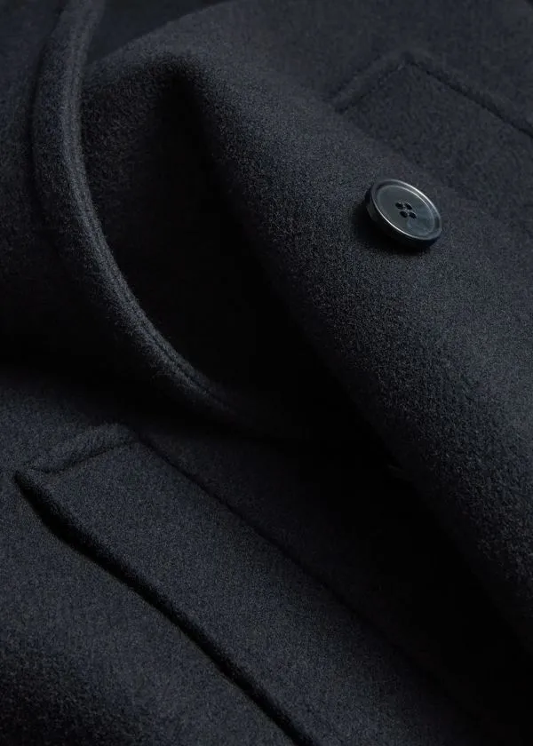 Women Jackets and Coats and Other Stories Tailored Wool Pea Coat Navy