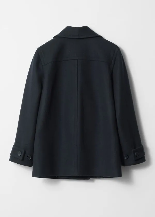 Women Jackets and Coats and Other Stories Tailored Wool Pea Coat Navy