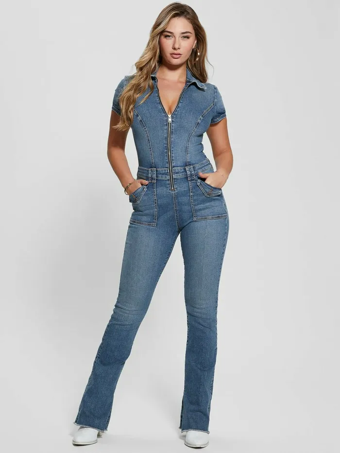 Women Jeans and Denim GUESS Jade Denim Jumpsuit Persian Indigo