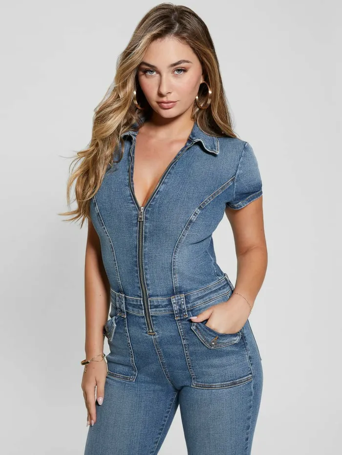 Women Jeans and Denim GUESS Jade Denim Jumpsuit Persian Indigo Women Jeans and Denim GUESS Jade Denim Jumpsuit Persian Indigo