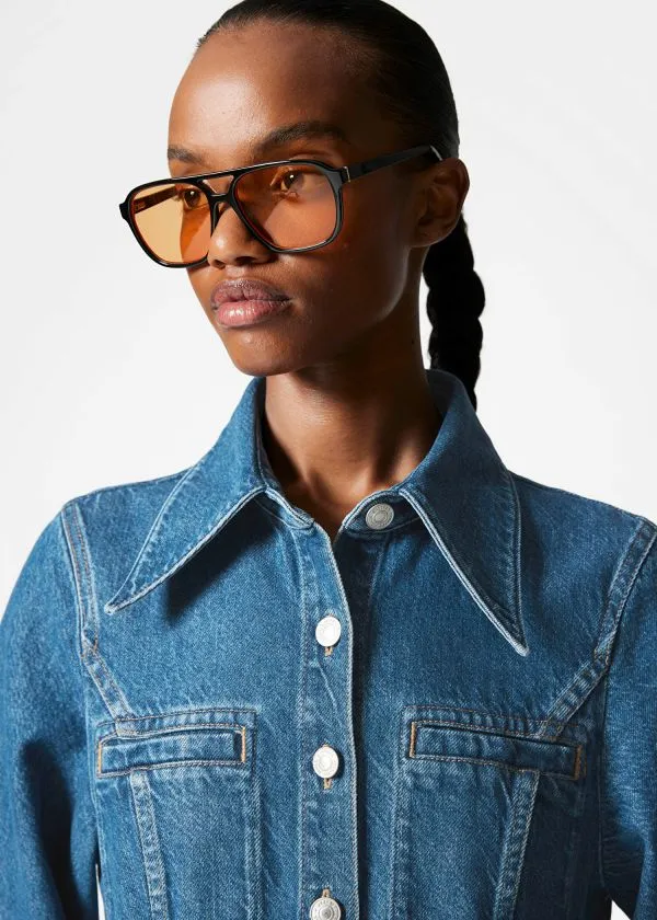 Women Jeans and Other Stories Denim Jumpsuit Mid Blue