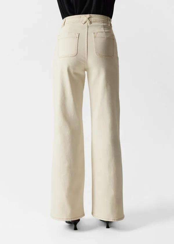 Women Jeans and Other Stories HighWaist Flared Jeans Cream