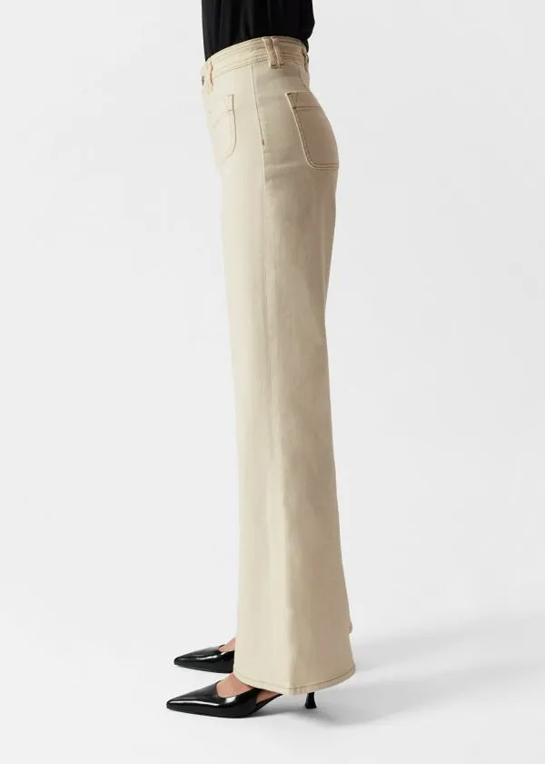 Women Jeans and Other Stories HighWaist Flared Jeans Cream