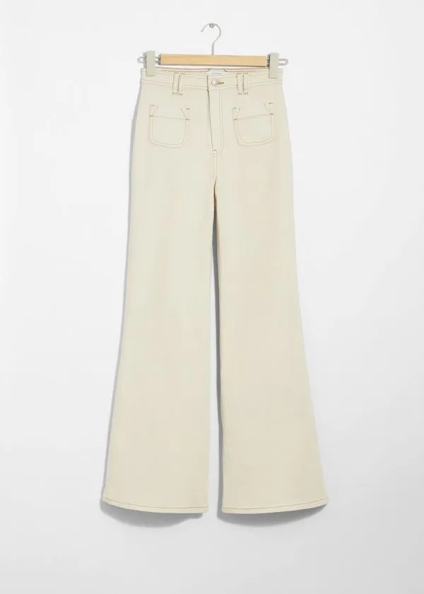 Women Jeans and Other Stories HighWaist Flared Jeans Cream