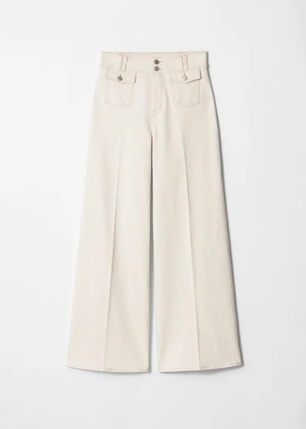Women Jeans and Other Stories PressCrease Flared Jeans Cream