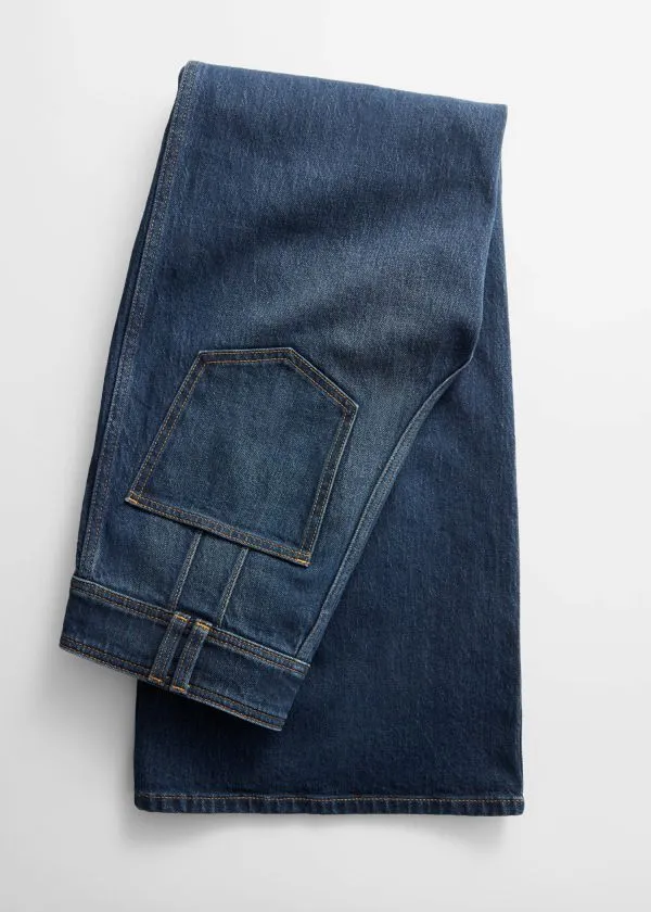 Women Jeans and Other Stories PressCrease Flared Jeans Washed Mid Blue