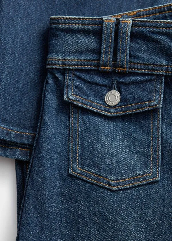 Women Jeans and Other Stories PressCrease Flared Jeans Washed Mid Blue