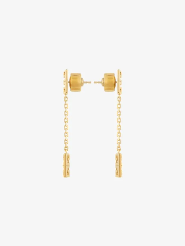 Women Jewelry Givenchy 4G Pendant Earrings In Metal Golden Yellow
