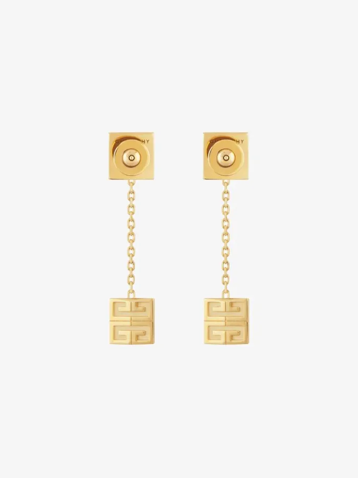 Women Jewelry Givenchy 4G Pendant Earrings In Metal Golden Yellow