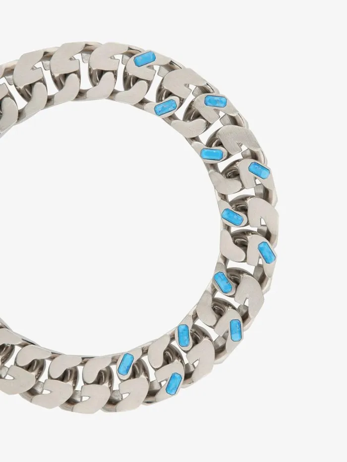 Women Jewelry Givenchy Medium G Chain Necklace In Metal And Resin Turquoise
