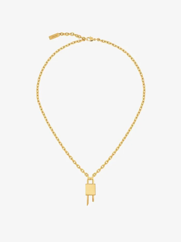 Women Jewelry Givenchy Mini Lock Necklace In Metal Golden Yellow Women Jewelry Givenchy Mini Lock Necklace In Metal Golden Yellow