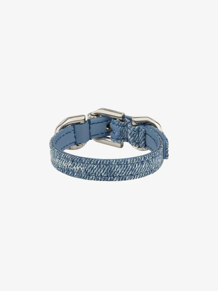 Women Jewelry Givenchy Voyou Bracelet In Denim And Metal Denim Blue Women Jewelry Givenchy Voyou Bracelet In Denim And Metal Denim Blue