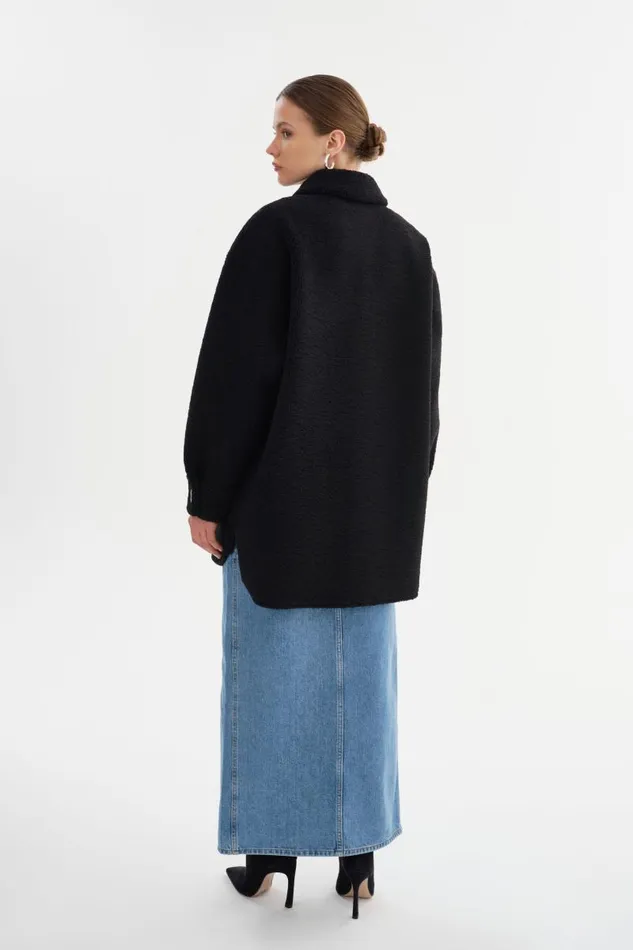Women KANE Sherpa Shacket Black LAMARQUE Sherpa Women KANE Sherpa Shacket Black LAMARQUE Sherpa