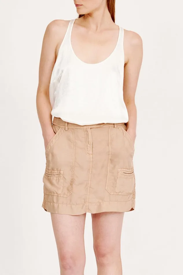 Women Khaki Santa Monica Skirt Raquel Allegra Bottoms