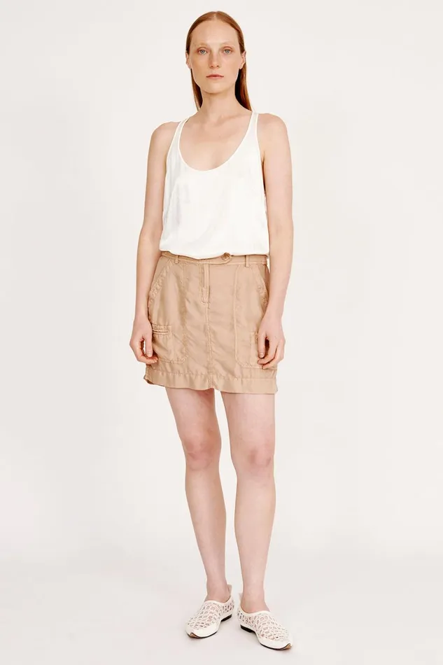 Women Khaki Santa Monica Skirt Raquel Allegra Bottoms