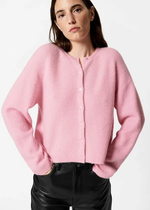Women Knitwear and Other Stories AlpacaBlend Knitted Cardigan Pink