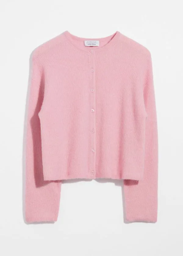 Women Knitwear and Other Stories AlpacaBlend Knitted Cardigan Pink