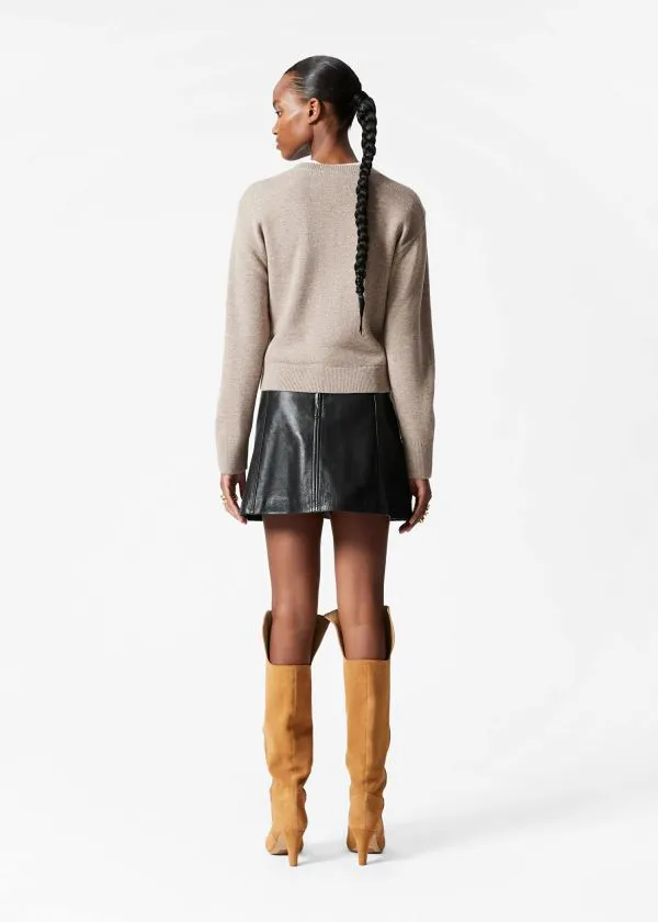 Women Knitwear and Other Stories Boxy Merino Wool Cardigan Mole