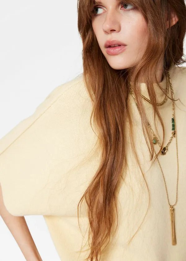 Women Knitwear and Other Stories Knitted Wool BatwingSleeve Top Yellow