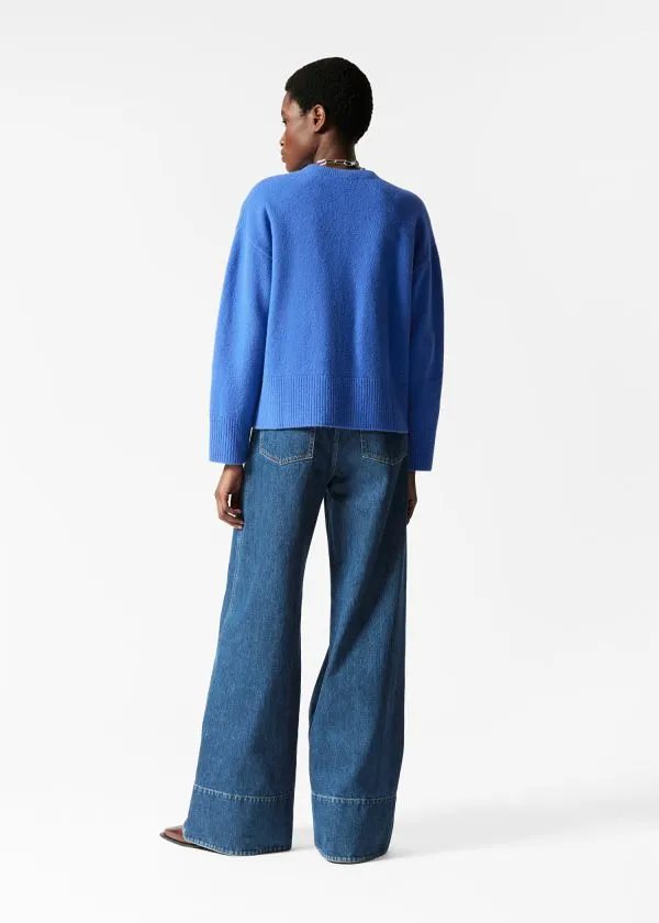 Women Knitwear and Other Stories Relaxed Knit Jumper Bright Blue