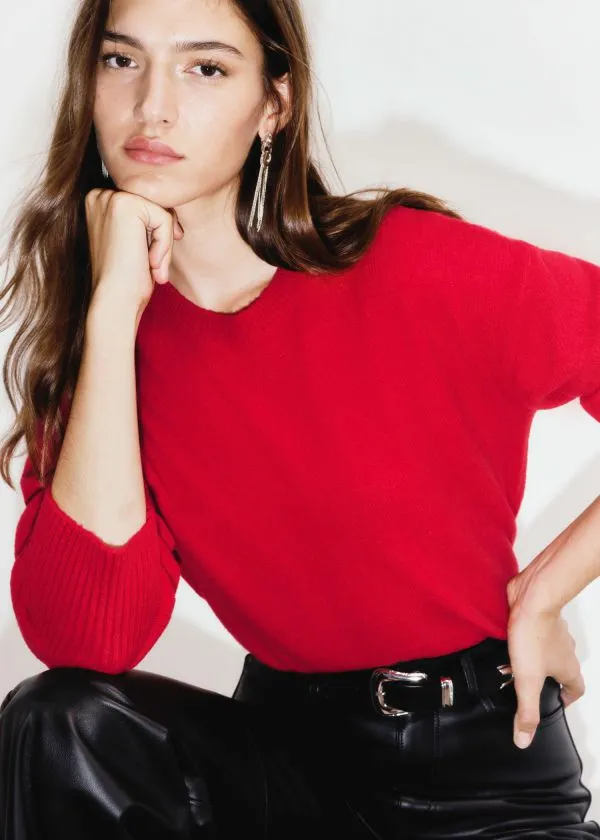 Women Knitwear and Other Stories Relaxed Knit Jumper Red