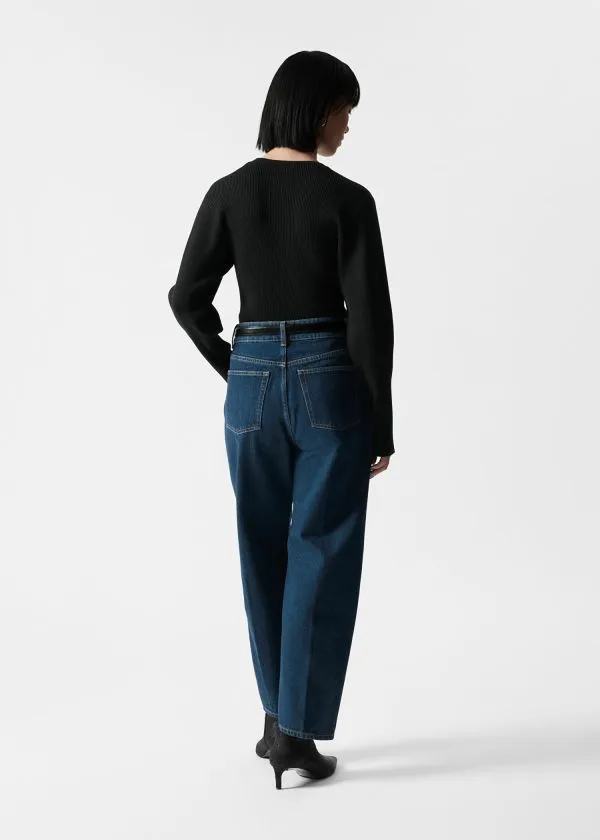 Women Knitwear and Other Stories RibKnit Top Black