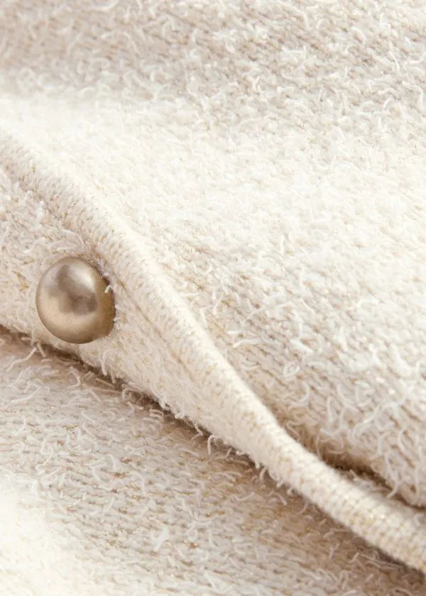 Women Knitwear and Other Stories Textured Glitter Cardigan White