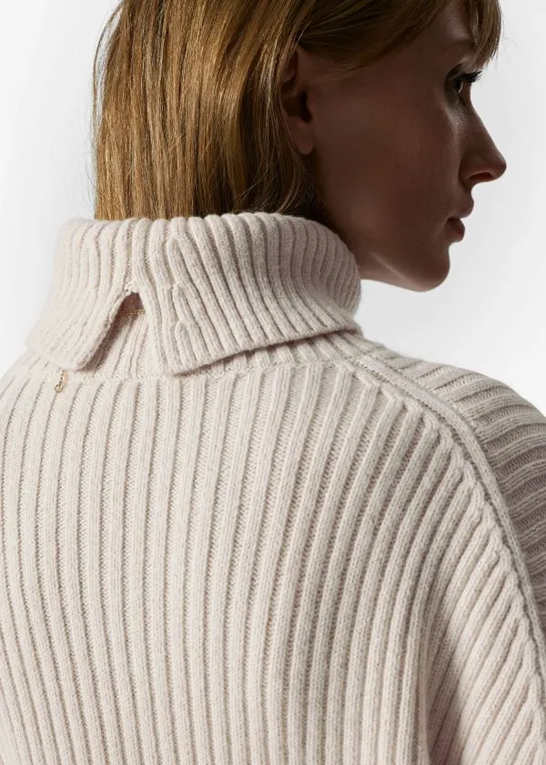 Women Knitwear and Other Stories Turtleneck WoolKnit Jumper Offwhite