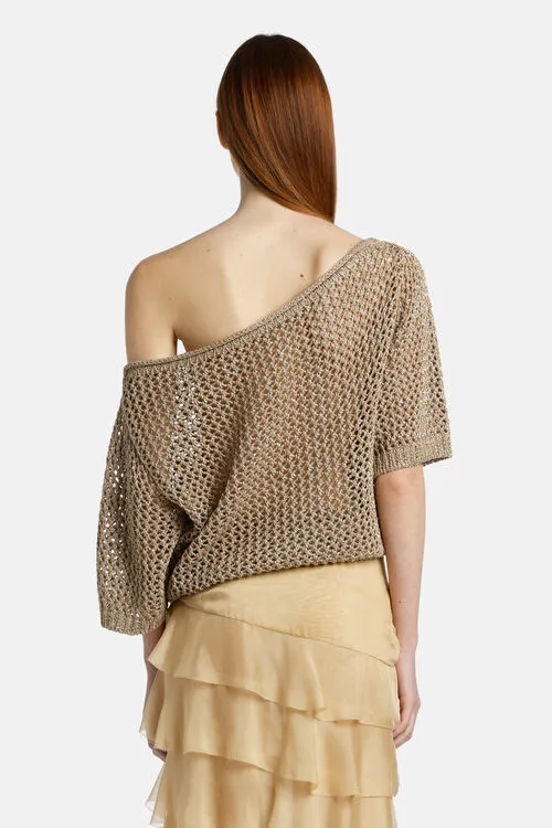 Women Knitwear Luisa Spagnoli Caligiana Caligiana Beige Women Knitwear Luisa Spagnoli Caligiana Caligiana Beige