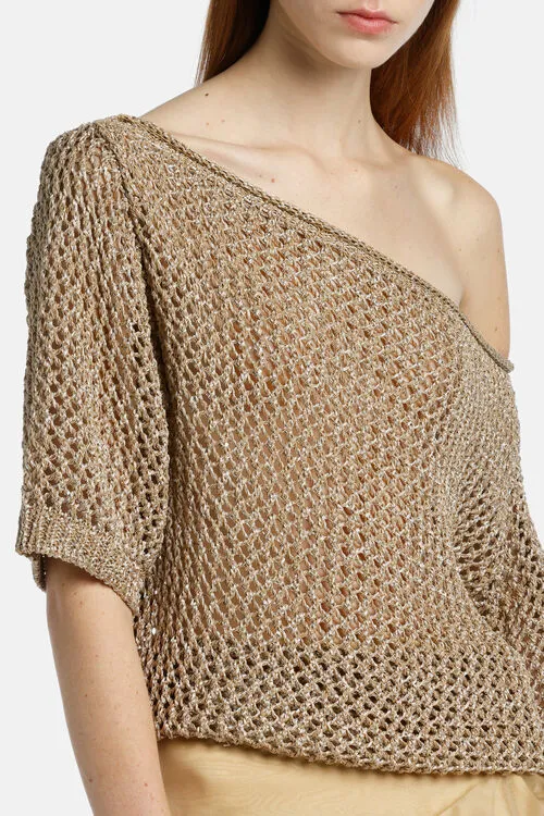 Women Knitwear Luisa Spagnoli Caligiana Caligiana Beige Women Knitwear Luisa Spagnoli Caligiana Caligiana Beige
