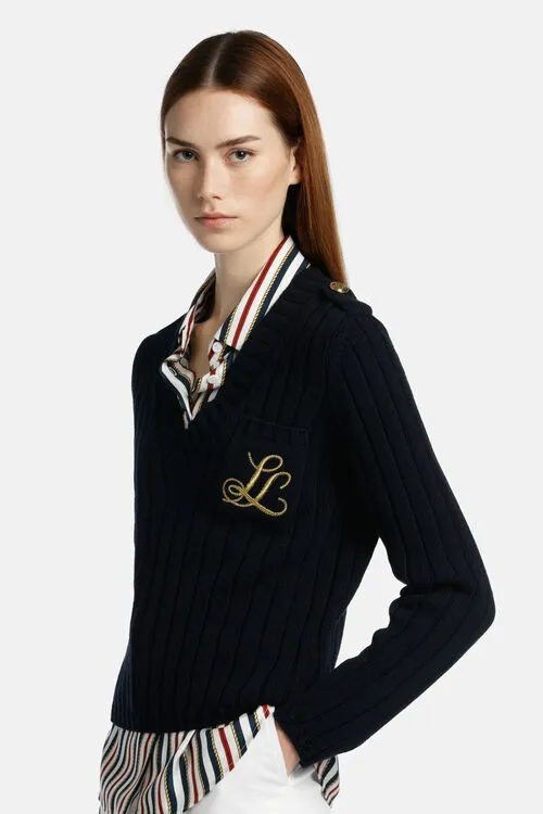 Women Knitwear Luisa Spagnoli Carnagione Carnagione Night Blue Women Knitwear Luisa Spagnoli Carnagione Carnagione Night Blue
