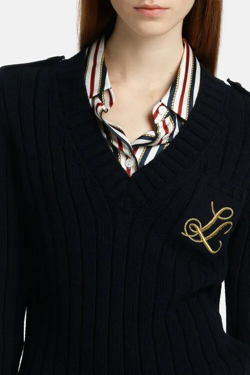 Women Knitwear Luisa Spagnoli Carnagione Carnagione Night Blue Women Knitwear Luisa Spagnoli Carnagione Carnagione Night Blue