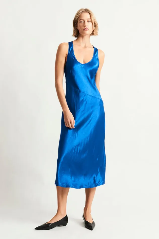 Women Lapis Valentina Midi Dress Raquel Allegra Bottoms