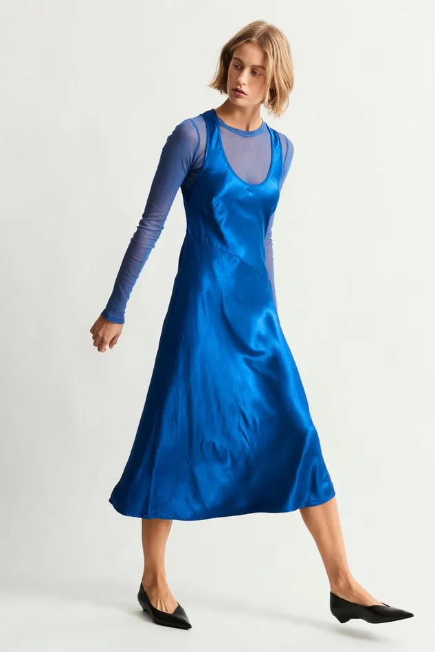 Women Lapis Valentina Midi Dress Raquel Allegra Bottoms