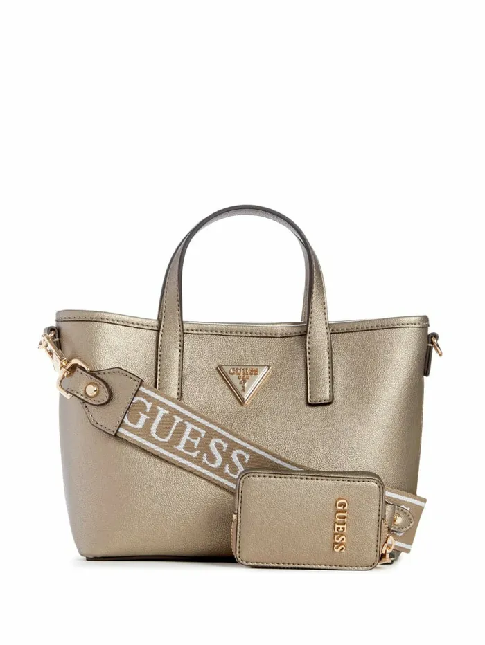 Women Latona Mini Tote Set Pewter Handbags GUESS